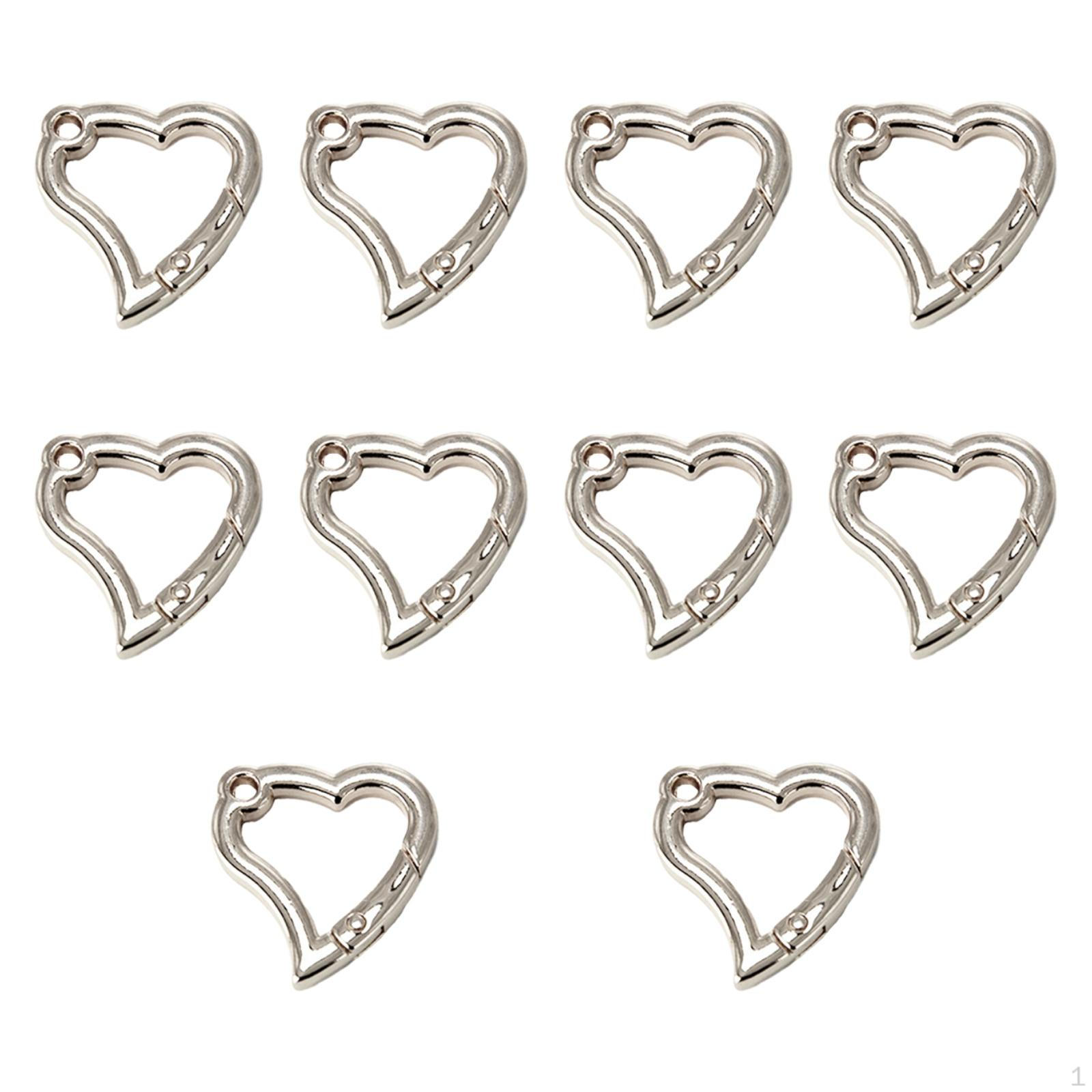 10 шт. карабинов для брелоков и поделок Gray Black — фото 8