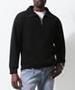 Seuteulaikeu Volume Rib Half Zipper Pullover (Black)