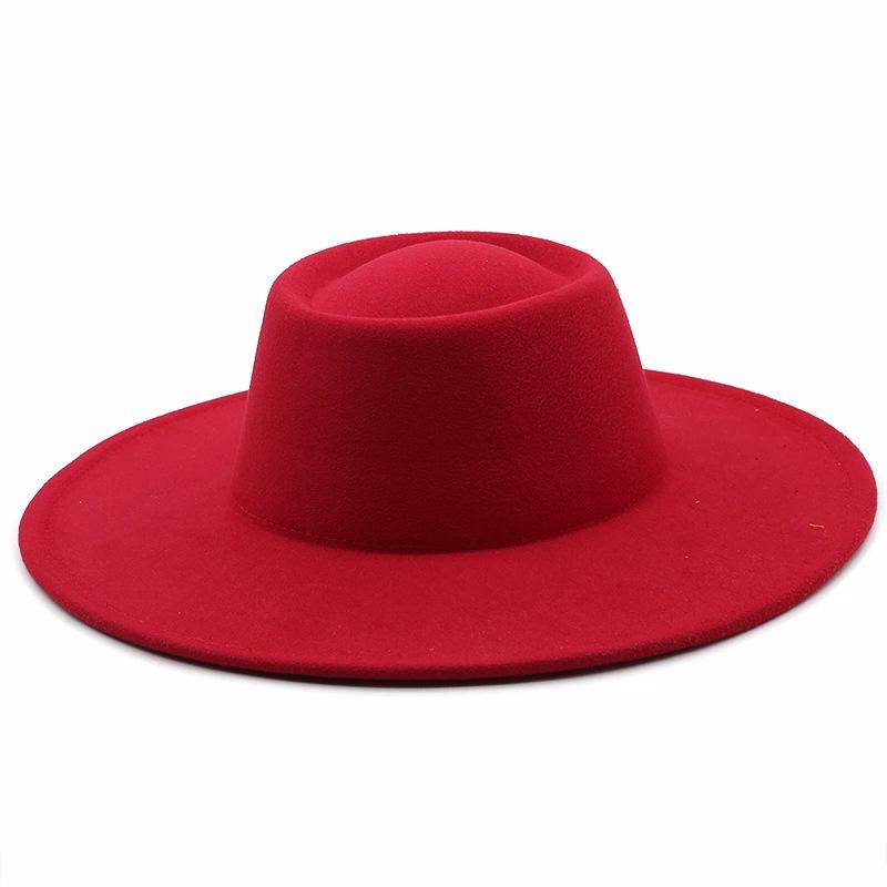 British Style Faux Wool Fedora Hat for Women - Autumn/Winter Hepburn Look with Small Face Effect and Dented Top
