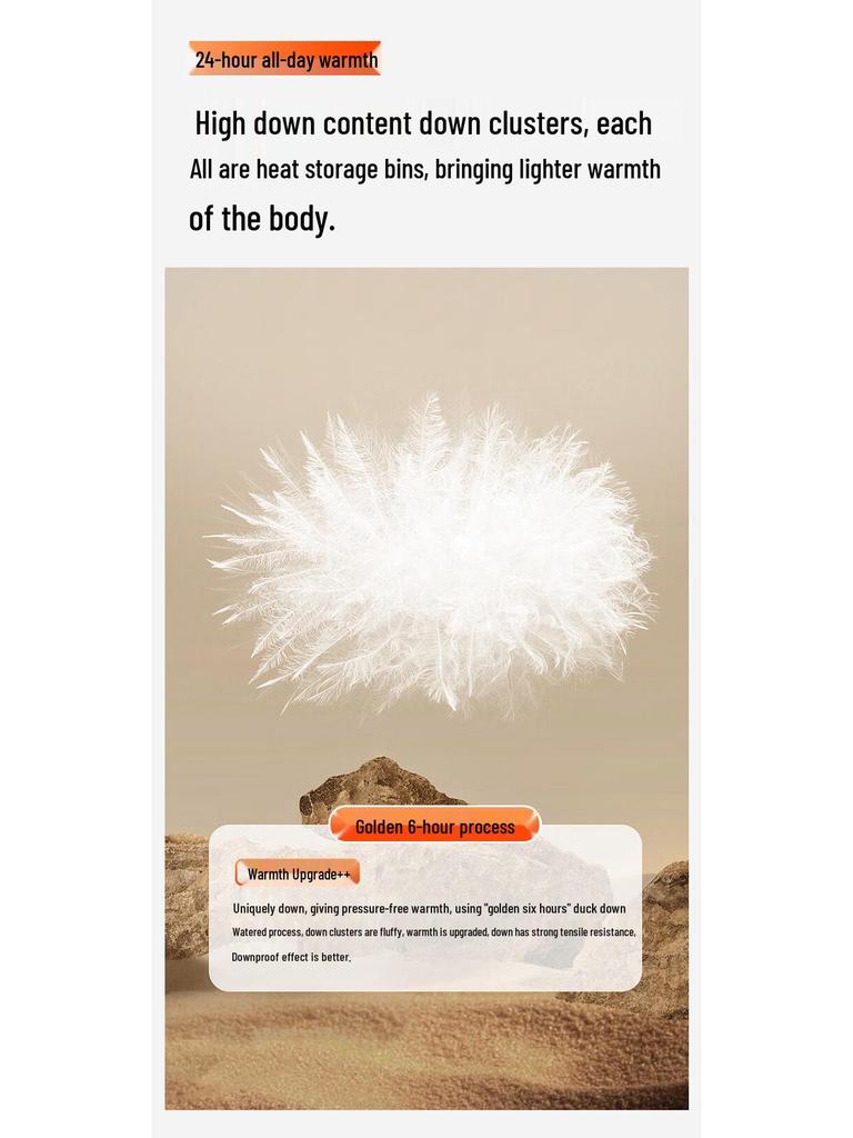 Hengyuanxiang Unisex Thermal Down Pants with Knee Protection