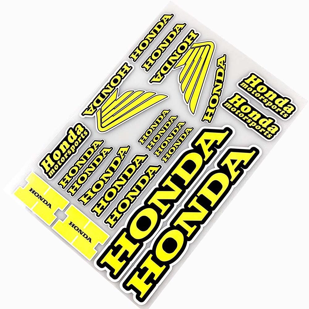 

Motorcycle Reflective Stickers for HONDA Motorsports Wings of Dreams Decor Decals Fuel Tank Tail Box Helmet Modification