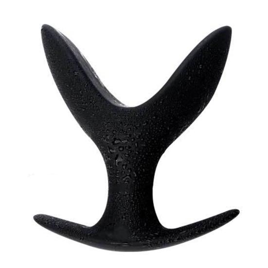 Unisex Soft Silicone Waterproof V Shape Butt Anal Plug Dildo Prostate Massager