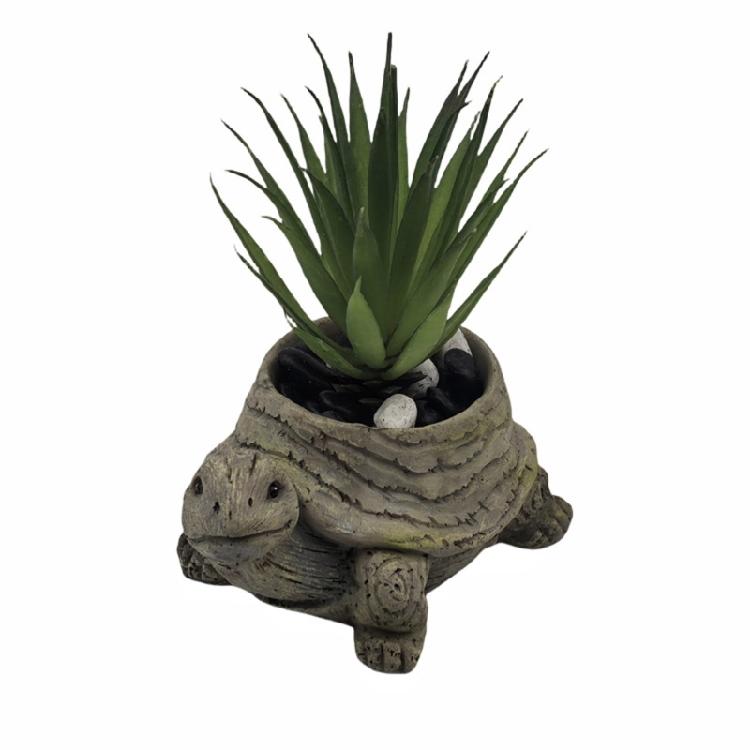 Animal Succulent Pots Cartoon Turtles/Snail/Hedgehog Plant Container Resin Planter for Indoor Cactus and Bonsais