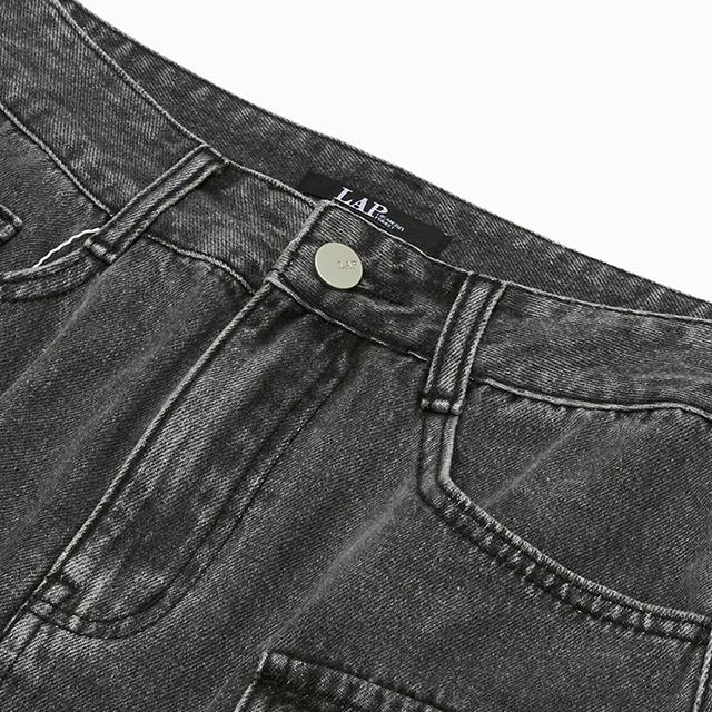 LAP Vintage Cargo Mini Denim Skirt Aq2Ds460