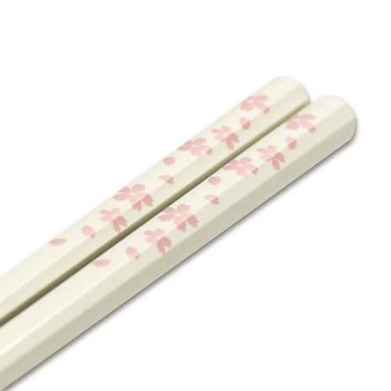 Coil Sakura Pattern Chopsticks Made Japan Dishwasher Safe 23cm Plastic Resin Adult Pair Non-Slip Rounded Tip Japanese Modern Stylish Mothers Day Gift