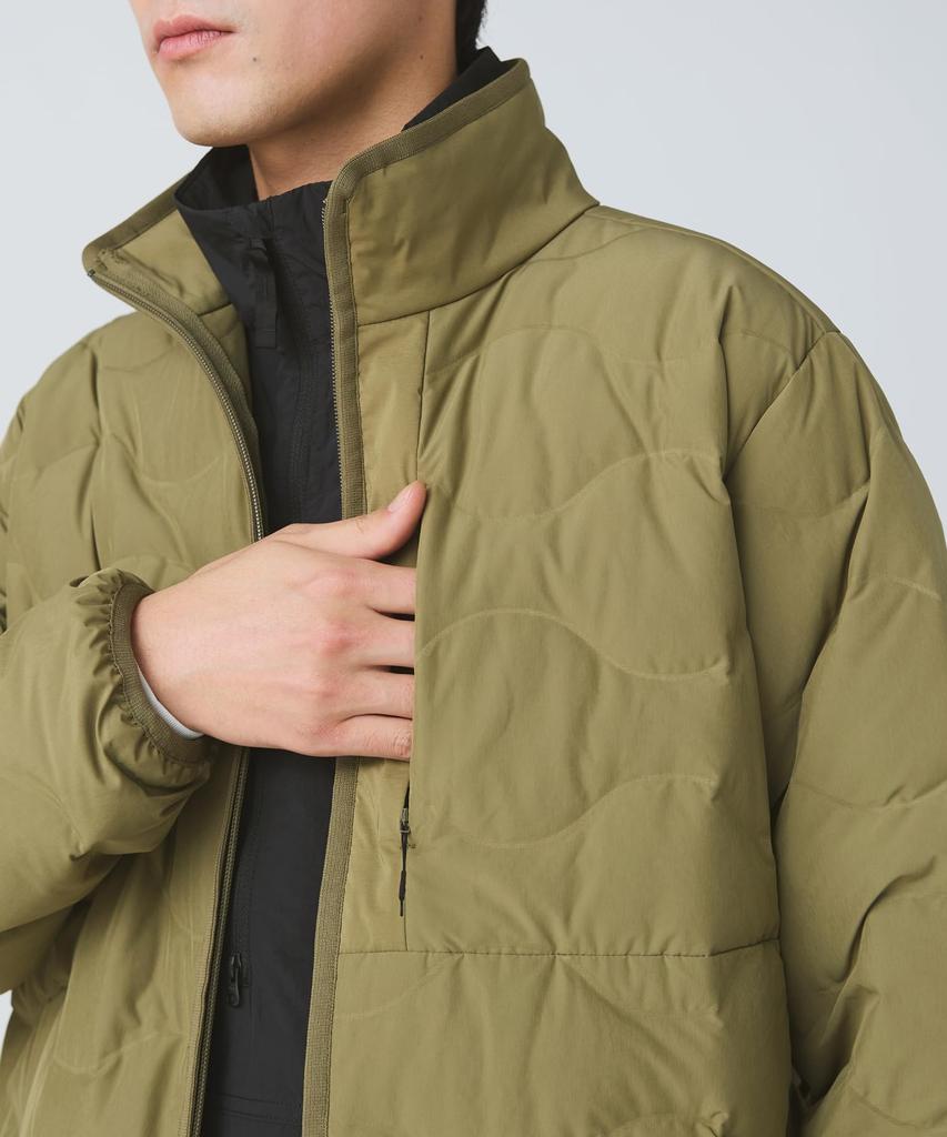 Snow Peak Seamless Quilted Down Jacket and XL JK-25AU029, Outerwear, Down-Insulated, Men's Women's, Olive,