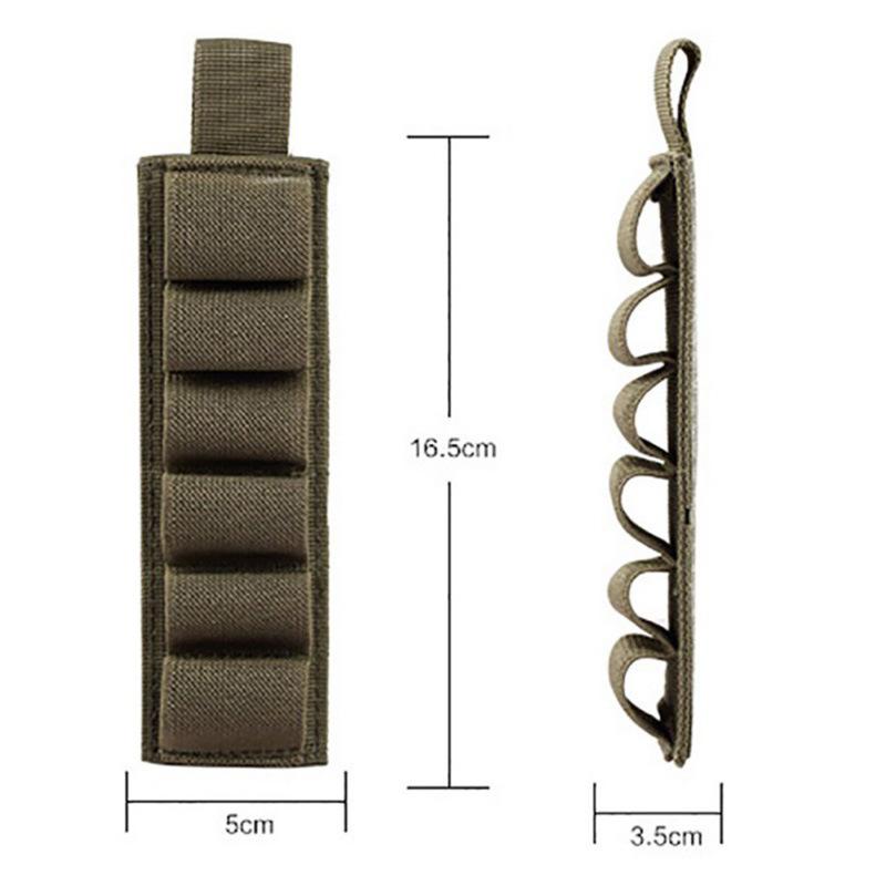 Tactical Outdoor 6 Round Shotgun Shell Holder Ammunition Pistol Bullet Reload Holder with Adhesive Backing Sticker