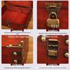 Vintage Lockable Wooden Jewelry and Storage Box with Password, Treasure Chest Escape Room Prop, Republic of China Collection Box
