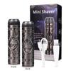 Electric Beard Shaver USB Charging Portable Hair Trimmer Clippers Professional Barber Accessories Waterproof Men's Razors Machine  Dragon Pattern