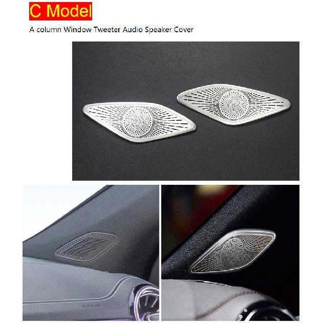 

Автомобильный Стайлинг, твитер, динамик, окно B, наклейка на колонку, накладка для Mercedes Benz B Class W247 GLB X247 GLA H247, аудиодинамик C Model Silver