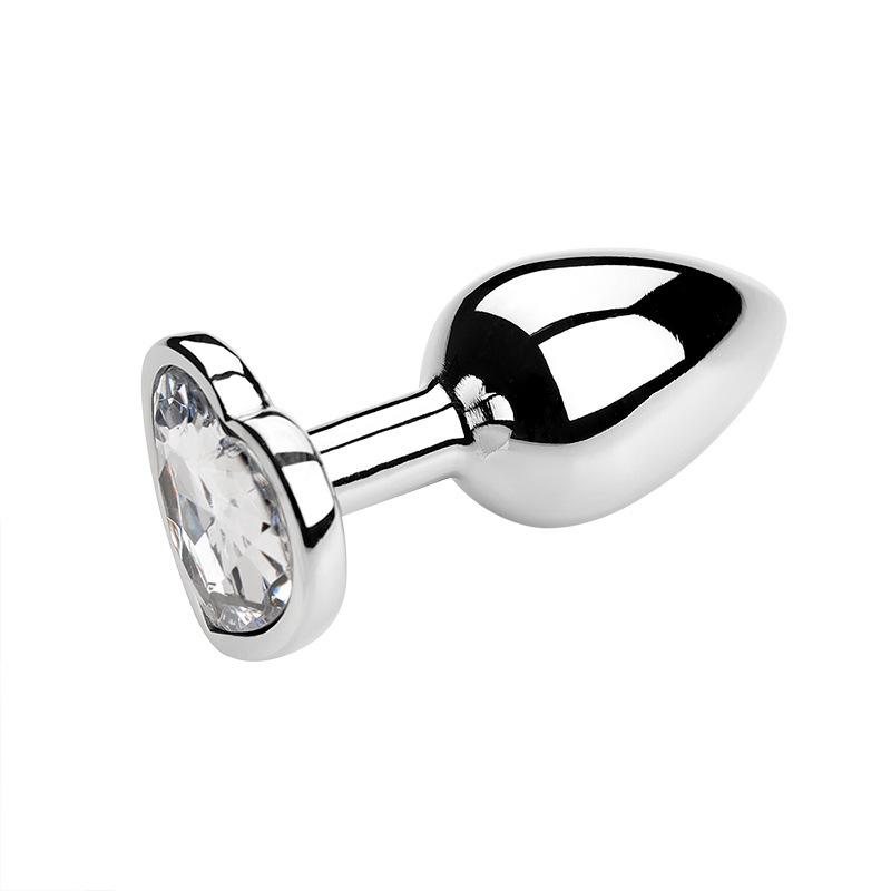 Heart-Shaped Metal Anal Plug - Prostate Massager & Dilation Toy for Adults