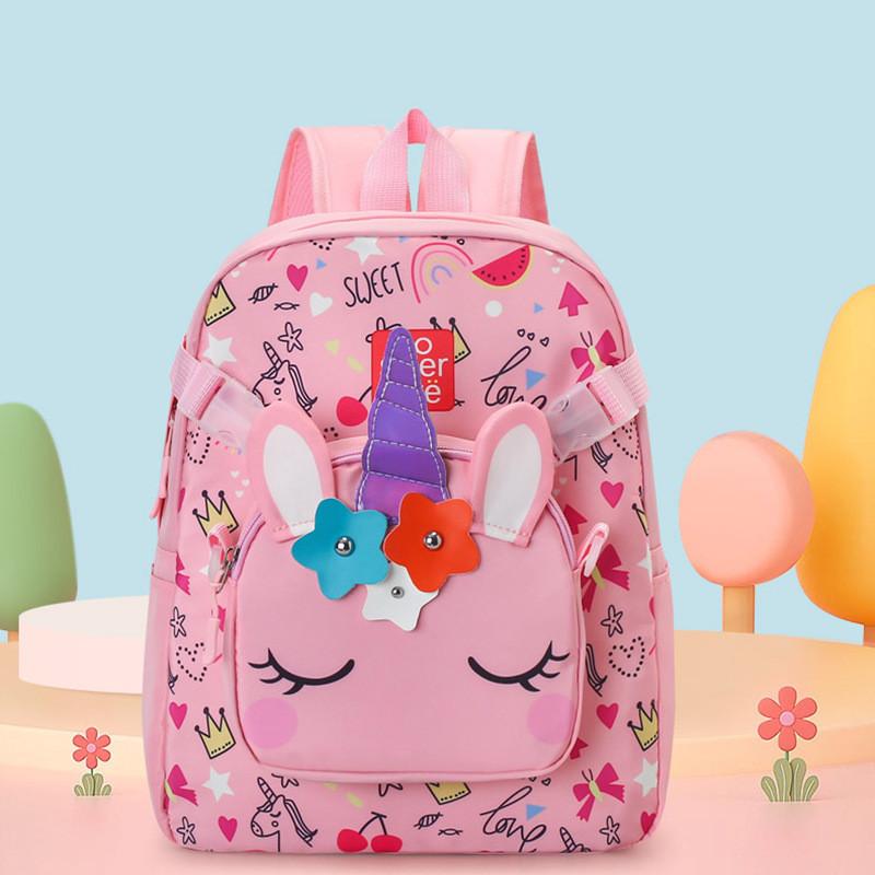 Cute Colorful And Childrens Nylon Backpack Ideal For Kindergarten With Detachable Bag