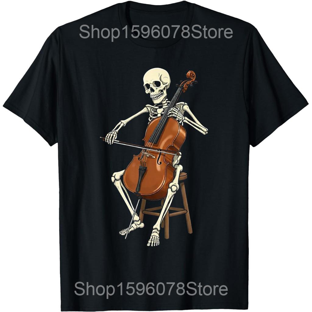 Lustiges Join The Dark Side Cellospieler Cellist T-Shirts Herren Baumwolle Humor Streetwear T-Shirt Kurzarm Unisex Lockere Kleidung