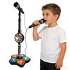 Kids Microphone Toy with Height Standing Stand Toddlers Boys Girls Karaoke Machine with LED Light Music Children Adjustable Mic Singing Musical Toy