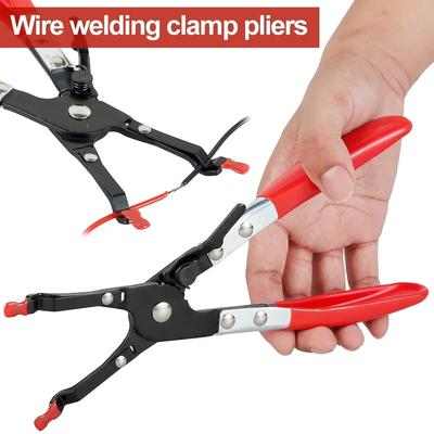 Soldering Plier Car Vehicle Soldering Aid Pliers Metal Wire Welding Clamp Pick Up Aid Plier Hold 2 Wires Auto Fixing Repair Tool