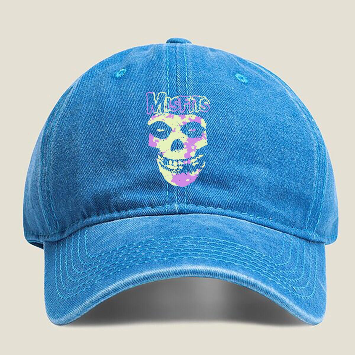 

Misfits Band Skull Art Fashion Washed Baseball Cap Hat Outdoor Activities One Size