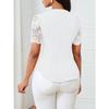 Women's Casual Summer/ Spring Printed Short-sleeved V-neck Blouse Shirt