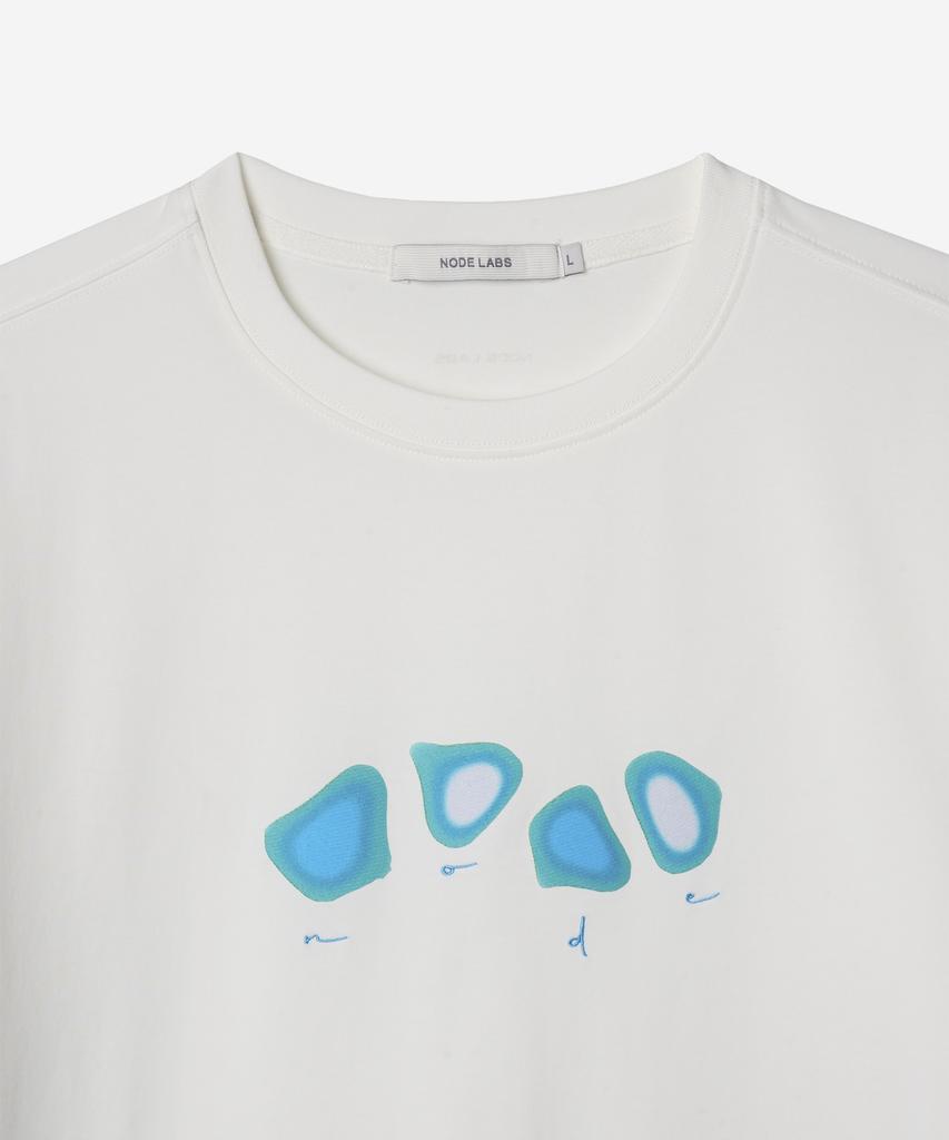 NODE LABS Dev:11 Flocking Graphic Short Sleeve T-Shirt_White