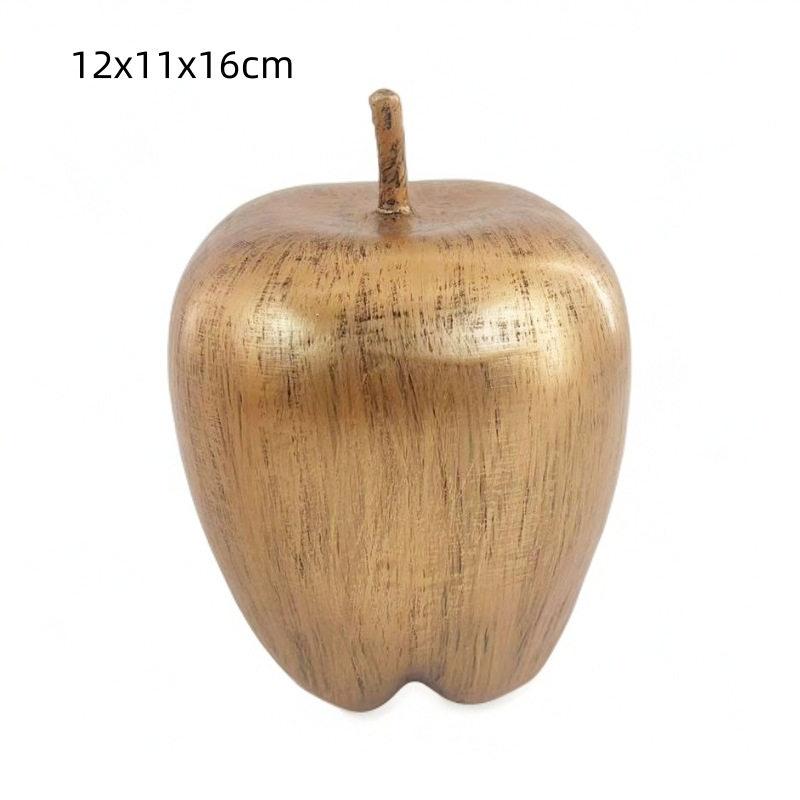 Golden Apple Resin Handicrafts Simulated Fruits Bronze-colored Pears Set Pieces Photography Living Room Decorative Accessories