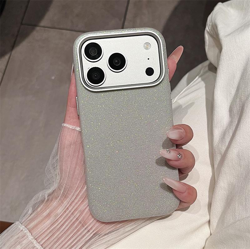 Glitter Solid Color Magnetic Anti-Fall Case for iPhone 16/17 Pro Max iPhone 16 Pro Max