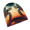 Hawaii Art Turtle Casual Style Knit Hat for Adults, Perfect for Weekend Errands, Quick Meetups, Or Everyday City Wear with a Touch of