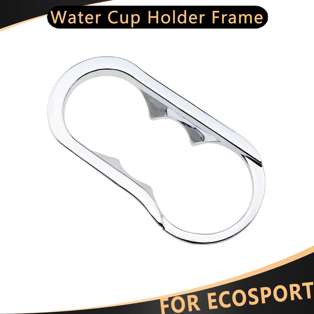 ABS Chrom Auto Wasserbecherhalter Rahmen Dekoration Aufkleber Trim Pailletten für Ford Ecosport 2013–2017 LHD Innenraum