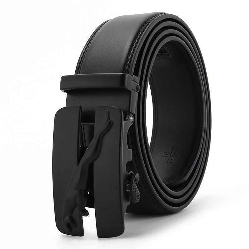 

Новый двухслойный ремень из коровьей кожи Мужской ремень с автоматической пряжкой из натуральной коровьей кожи Деловой повседневный ремень 110-130cm