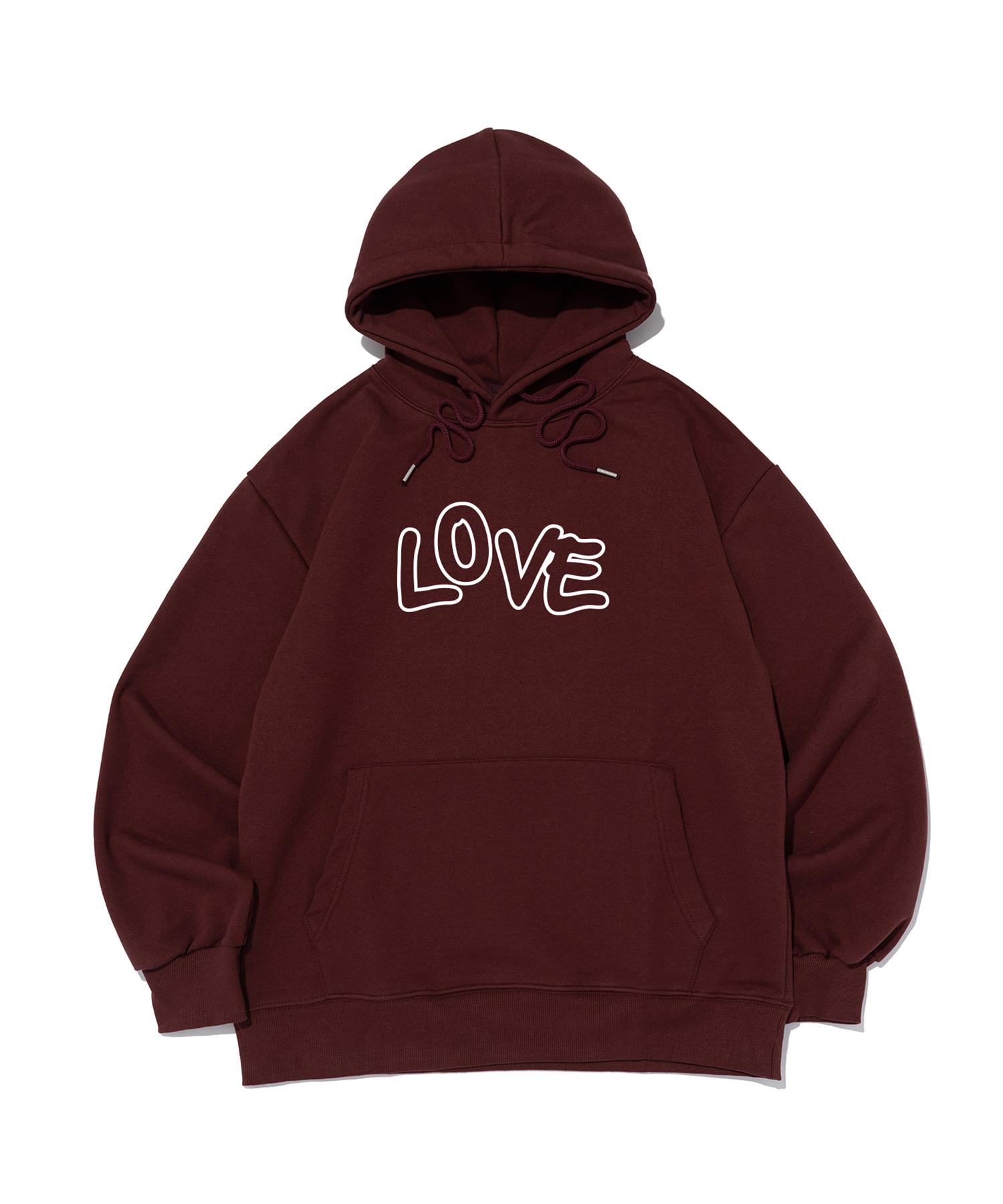 Road Road Bold Love Hoodie (Wine) Wine/Xl (No Fleece Lining)