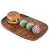 Nieregularna drewniana taca do przechowywania Organizer na przekąski owoce Akcesoria stołowe Talerz do fast foodów Dekoracja 30x20cm