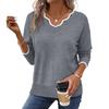 Women's Casual Solid Color Knitted Pullover Sweater - Autumn/Winter Collection
