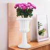 Poly Fiber 13 Inch Aesthetic Flower Vase Long for Living Room and Center Table Bedroom | White Vase for Home Decoration and Centerpiece