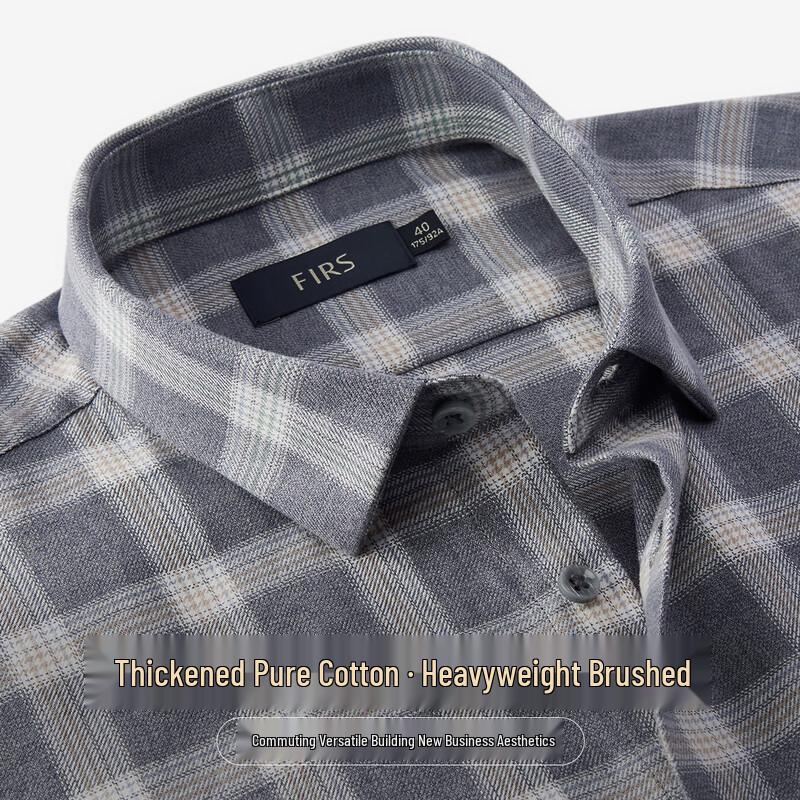 

Shanshan Men s Thick Brushed Cotton Long-Sleeve Shirt 41