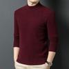 Fengxun Men's 100% Pure Wool Mock Neck Knit Sweater FXT5291