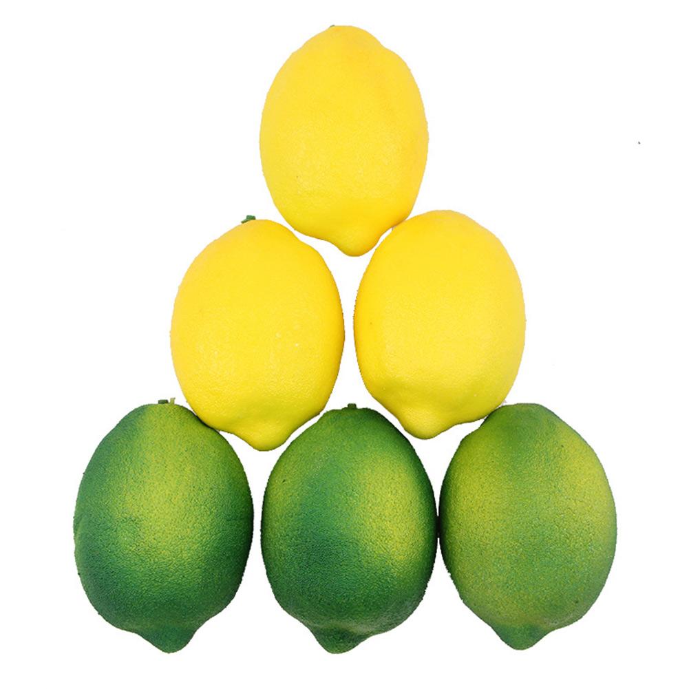 5.5cm * 7.8cm Artificial Lemons Artificial Fake Fruit Foam