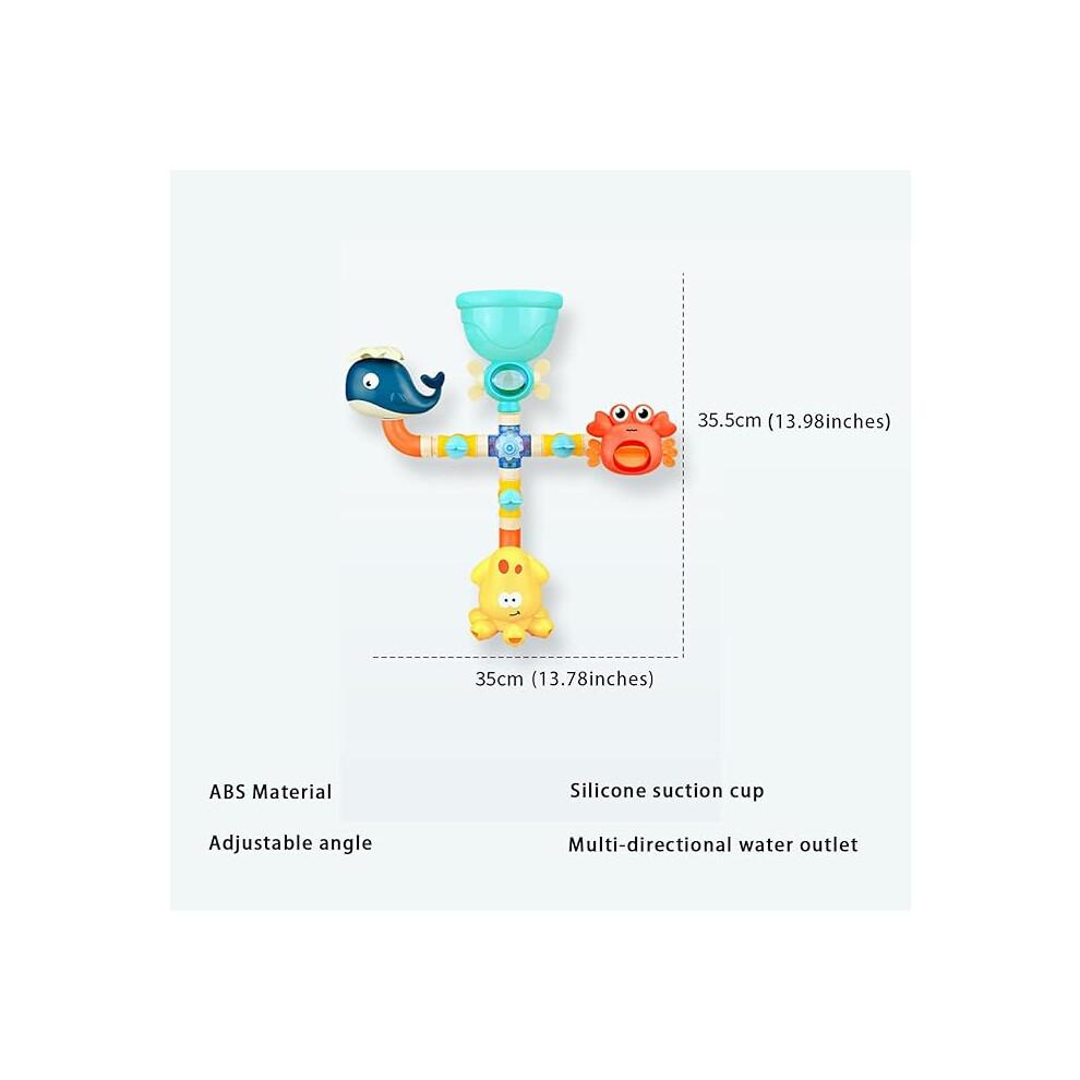 Baby Bath Tub Toys Shower Suction Cup Water Toddler Toys Set Pool Toys Whale Crab Octopus Toys Bathroom Gifts for Kids