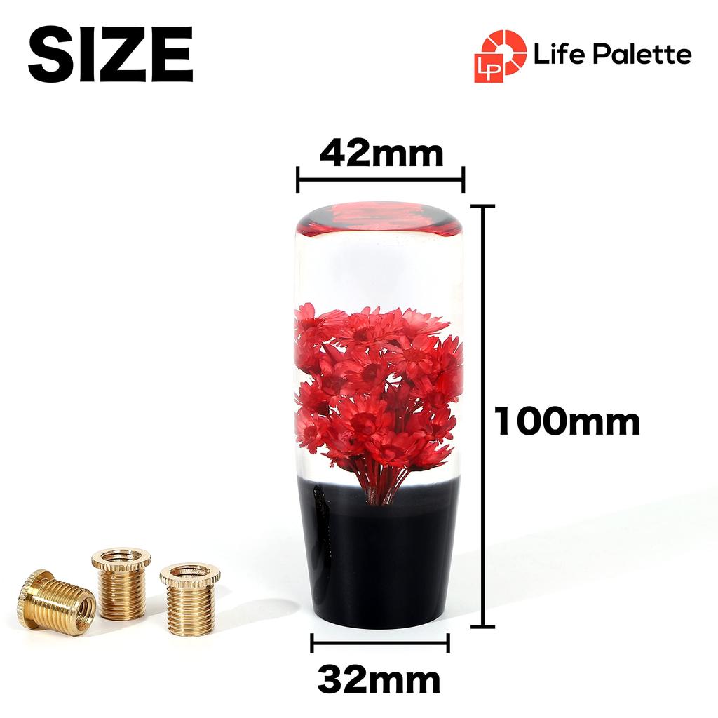 Life Palette Underwater Flower Crystal Shift Knob Long Japanese Extension AT MT Track 3.9