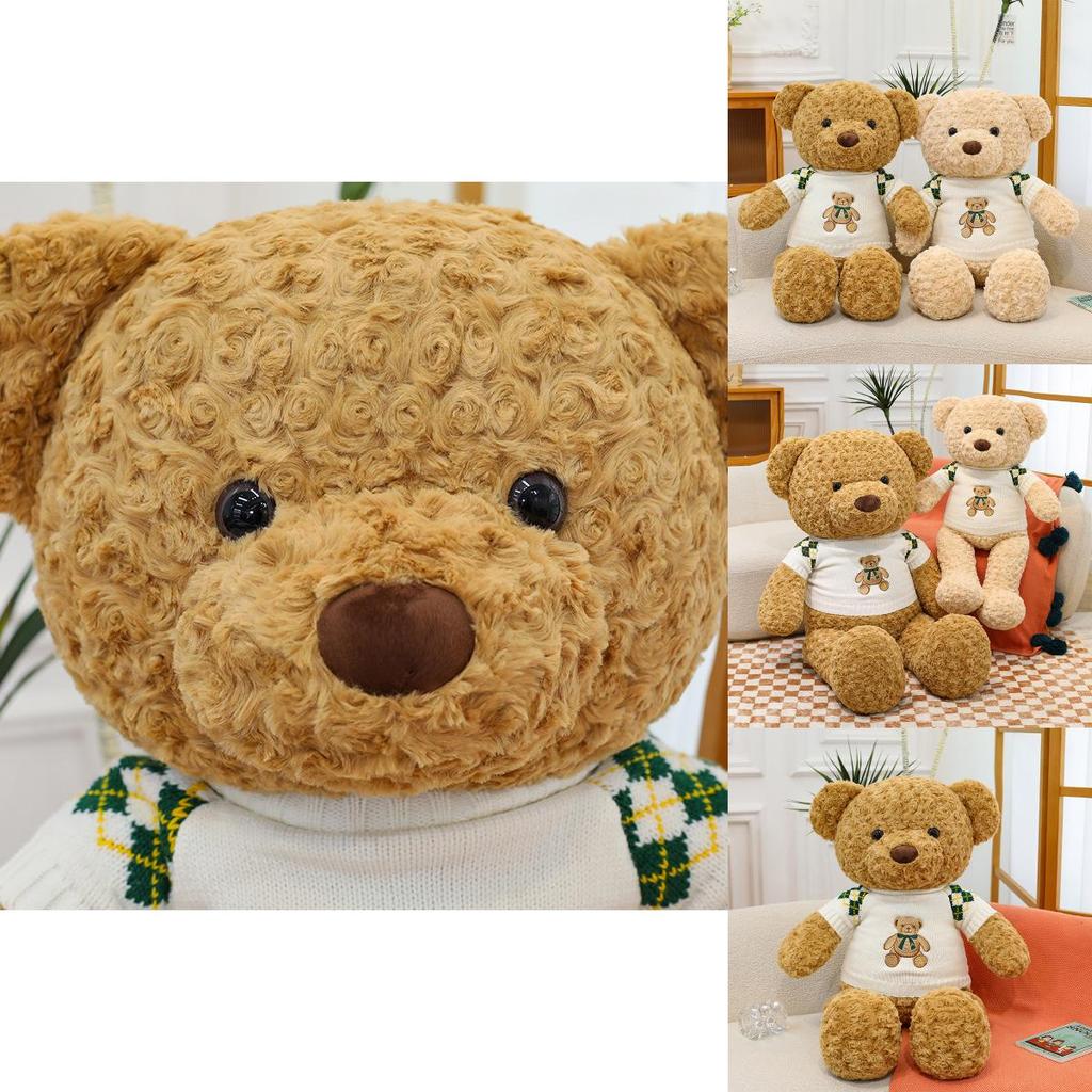 Plüsch-Teddybär-Spielzeug mit Rosen-Samtstoff für Schlafzimmerdekoration und als Geschenk