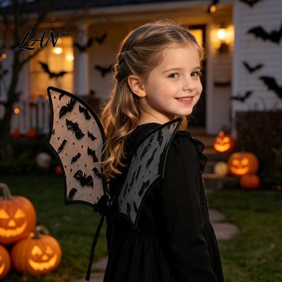 Elastic Strap Bat Wings Wing for Kids Girls, Halloween Fairy Costume Parties, Cosplay, Festivals, Stage Performance Versatile Accessory
