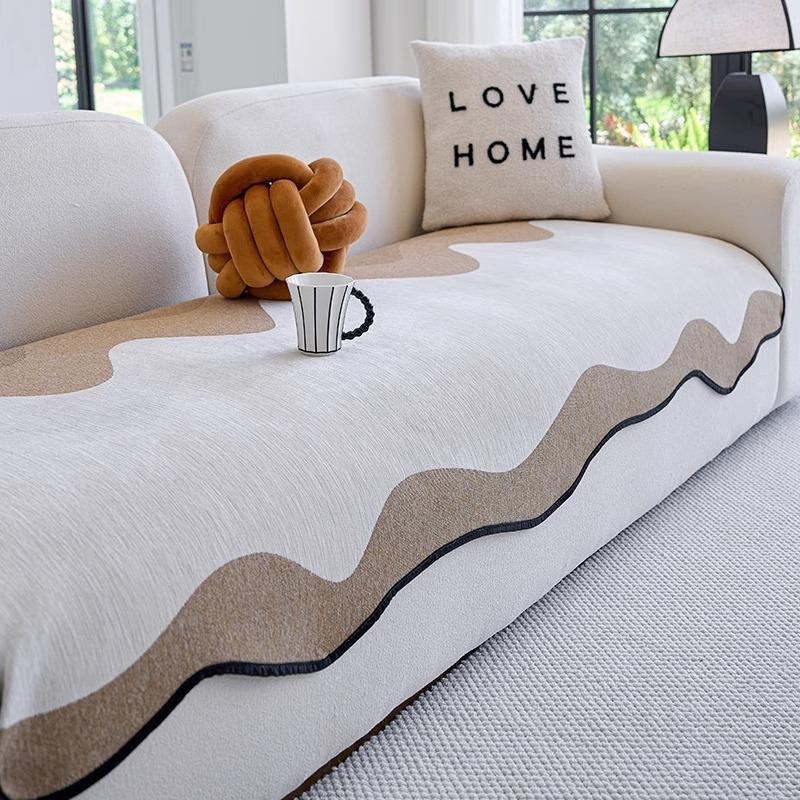 

Irregular Special-Shaped Sofa Cushion, Universal Non-Slip Seat Cushion For All Seasons, High-End Four-Seater Straight-Row Leather Sofa Cover 90*90cm