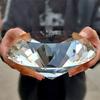 Faceted Cut Clear Crystal Diamond Romantic 60/80/100mm Big Glass Diamond Creativity Crafts Artificial Crystal Diamond