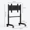 BEISHI Rolling TV Stand for 32-90inch TV, Portable TV Stand with Wheels Holds Up To 176 LBS Height Adjustable Mobile TV Cart