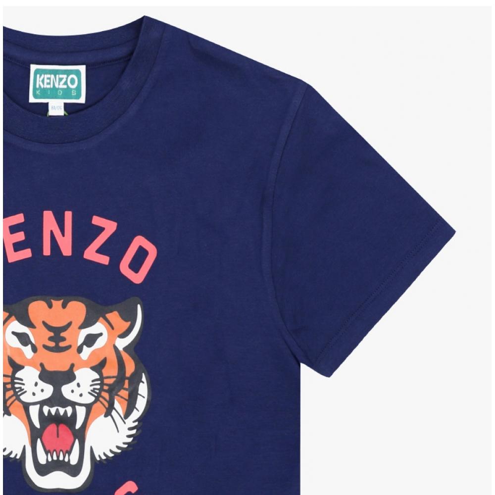 Kenzo Kids Short Sleeve Tee Tiger K61676 84n