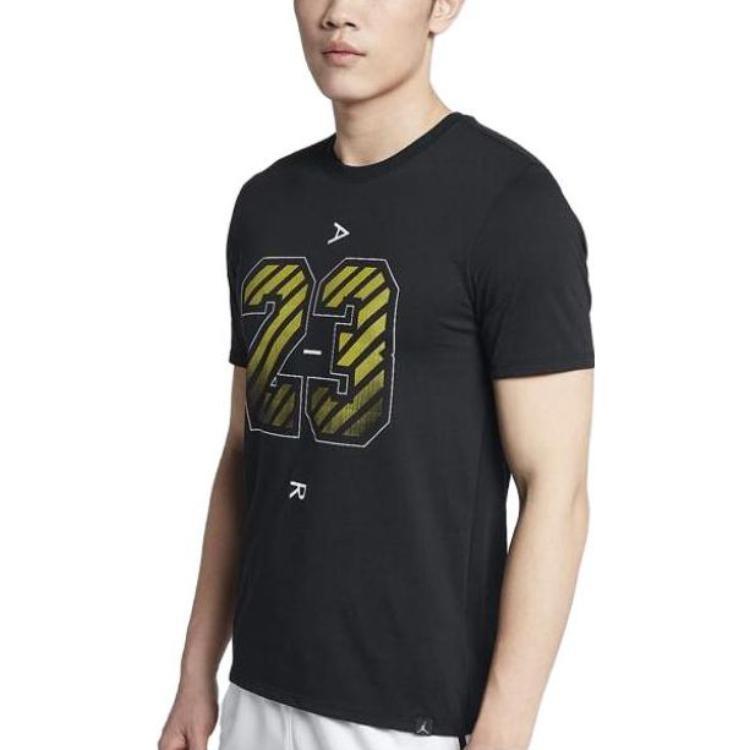 Air Jordan 23 Logo T-shirt 'Black' Men's AQ8147-010