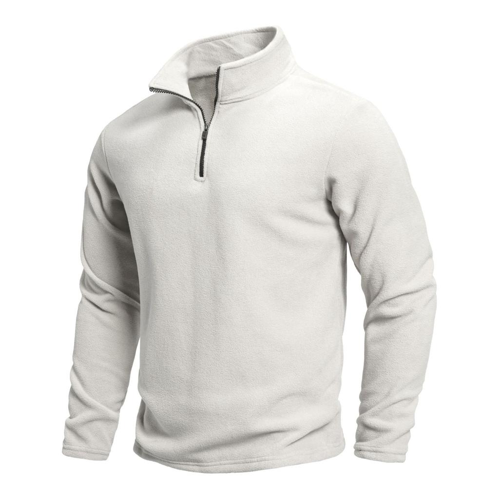 Men S Stand Collar Half Zip Long Sleeve Pullover Fleece Sweatshirt Casual