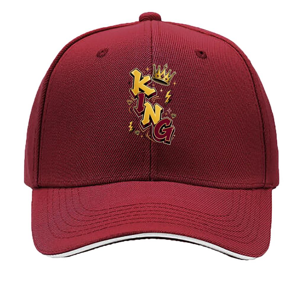 Royal Crown Street Lettering Emblem Sandwich Baseball Cap Sun Cap Outdoor Workouts Hat