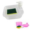 Hand Soap Dispenser Automatic Soap Dispenser And Scrubber Holder With Sponge 2-In-1 Liquid Soap Dispenser With Dishwashing Brus