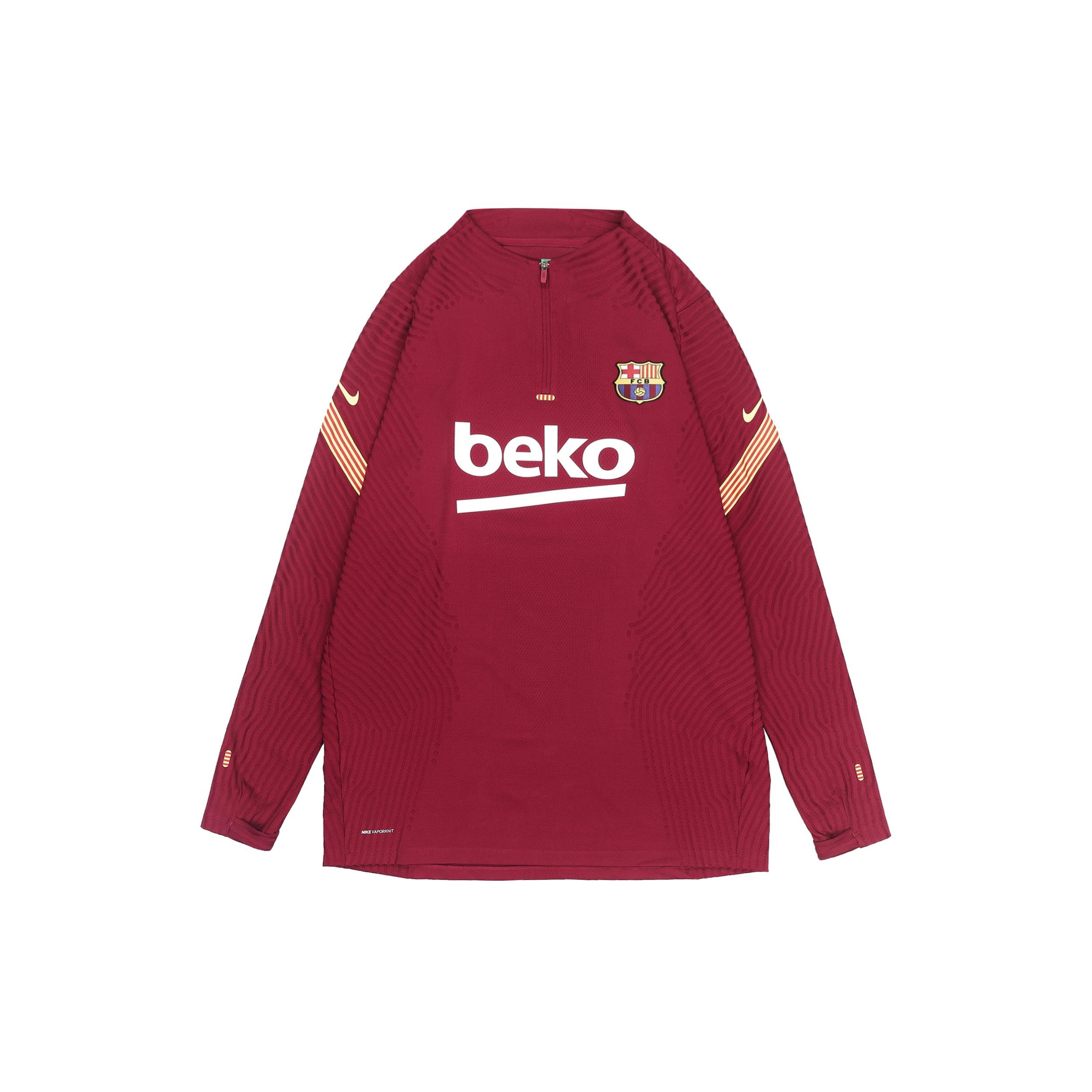 Nike FC Barcelona VaporKnit Strike Football Drill Top Red Men s CD5968-621 L