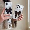 Temperament White Lace Bow for iPhone16Promax Apple 17 Mobile Phone Case 14/15 All-inclusive IMD