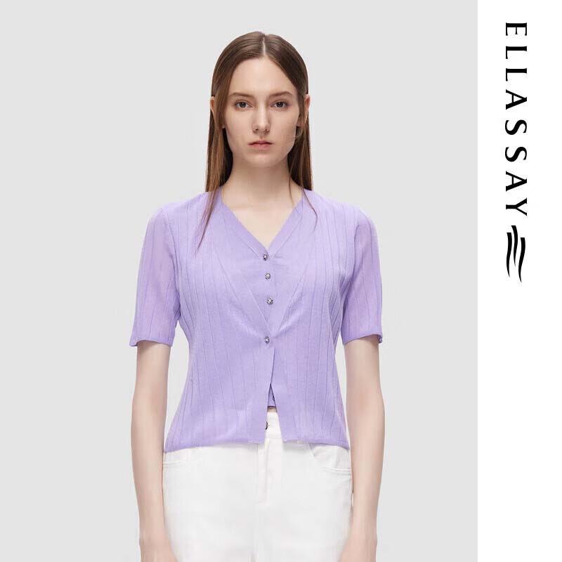 ELLASSAY Women's V-neck Knit Top
