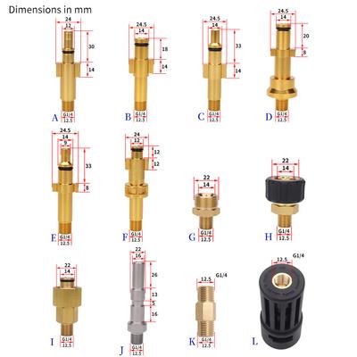 Basınçlı Yıkama Konnektörü Adaptörü Bağlantı AR/Interskol/Lavor/Bosche/Huter/M22 Lance Değnek Karcher Su Tabancası Dişi Adaptör